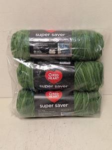 lot 156 image: RED HEART SUPER SAVER YARN 3PK.
