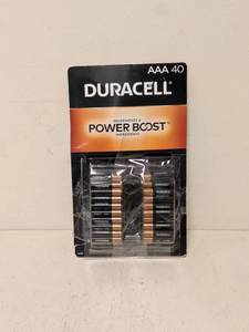 lot 166 image: NEW DURACELL AAA BATTERIES 40PK.