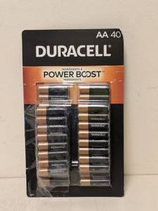 lot 201 image: NEW DURACELL AA BATTERIES 40