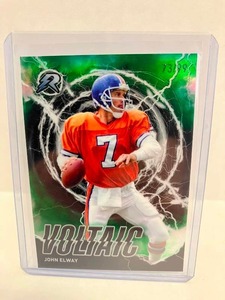 lot 24 image: 2024 John Elway Resurgence Voltaic Green Refractor #99