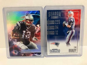 lot 40 image: 2015 Topps Platinum and 2016 Contenders Tom Brady