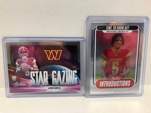 lot 45 image: Jayden Daniels RCs - 2024 Absolute Star Gazing, Absolute Introductions