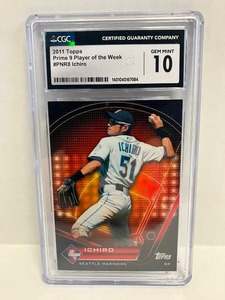 lot 52 image: 2011 Topps Prime 9 Ichiro GEM Mint 10