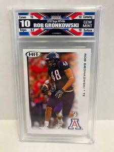 lot 53 image: 2010 Sage HIT Rob Gronkowski RC Gem Mint 10