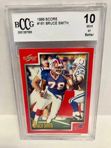 lot 56 image: 1999 Score Bruce Smith Beckett 10 GEM Mint