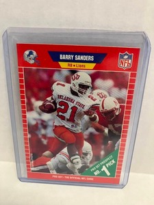 lot 72 image: 1989 Pro Set Barry Sanders Rookie
