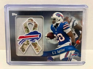 lot 93 image: 2013 Topps Camo Ribbon Patch CJ Spiller