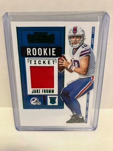 lot 95 image: 2020 Contenders Rookie Ticket Swatch - Jake Fromm