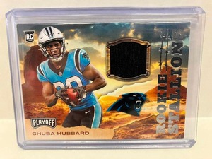 lot 96 image: 2021 Playoff Rookie Stallions Patch Chuba Hubbard