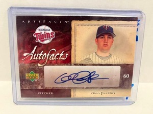 lot 103 image: 2007 UD Autofacts Glen Perkins Autograph