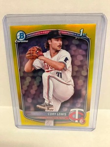 lot 108 image: 2025 1st Bowman Cory Lewis Yellow Refractor #75