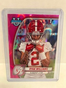 lot 127 image: 2024 Bowman Chrome University Ryan Williams Pink Lava