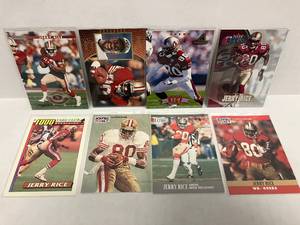 lot 186 image: Jerry Rice - Eight Cards