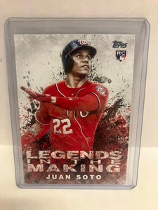 lot 191 image: 2018 Topps Legends in the Making Juan Soto RC