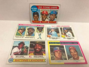 lot 199 image: 1968, 1974-1978 Topps League Leaders