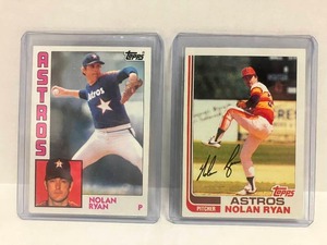 lot 204 image: 1982 and 1984 Topps Nolan Ryan