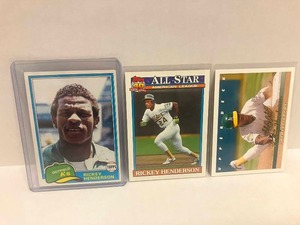 lot 209 image: 1981 Topps Rickey Henderson and Extras