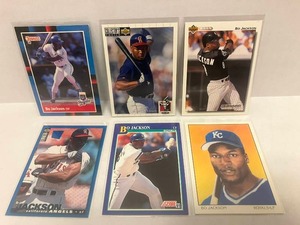 lot 210 image: Bo Jackson Baseball - Upper Deck, Collectors Choice, Score