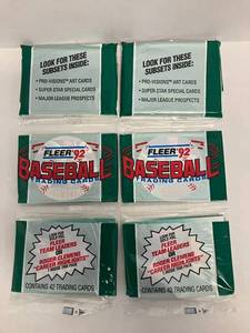 lot 174 image: 1992 Fleer Baseball Rack Packs