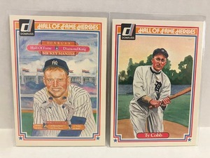 lot 218 image: 1983 Donruss HOF Heroes Mickey Mantle and Ty Cobb
