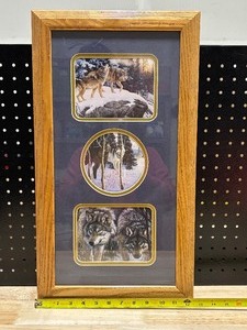 lot 19 image: Framed Wolf Art Picture