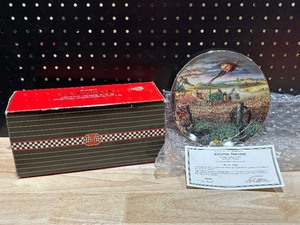 lot 25 image: Autumn Harvest Collector Plate & Vintage Avon Black Suede for Men Sports Car