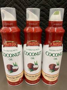 lot 162 image: Non-Stick Cooking Spray - Pompeian Coconut Oil MCT & Coconut Oil, Medium-Heat