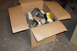 lot 214 image: Assorted Automotive Headlights, Accessories