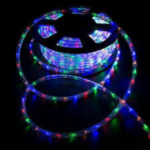 lot 16 image: walsport Outdoor 100 ft. 110-Volt Plug Color Changing Light LED Color Changing Lights Rope Light Customer Returns See Pictures