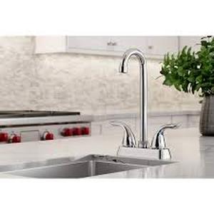lot 45 image: Elkay Everyday 2-Handle Bar Faucet in Chrome  Customer Returns See Pictures