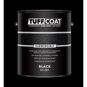 lot 52 image: Lot of  TUFF COAT UT-201 1-Gl Black InteriorExterior, ConcreteWoodFiberglassMetal Paint  Customer Returns See Pictures