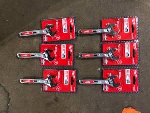 lot 46 image: Lot of Milwaukee 6 in. Adjustable Wrench   Customer Returns See Pictures