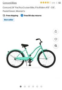 lot 8 image: Concord 24 pacifica cruiser womens bike