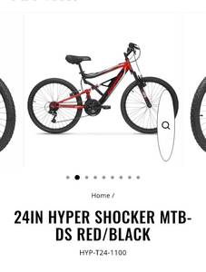 lot 10 image: 24in Hyper Shocker MTB-DS RedBlack