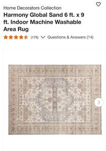 lot 16 image: 6x9 machine washable area rug