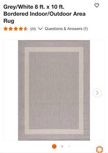 lot 17 image: 8x10 grey area rug