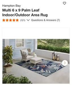 lot 26 image: 6x9 indoor outdoor area rug