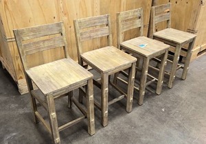 lot 8 image: 4 highback stools