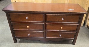 lot 16 image: Bonvita Long dark wood dresser