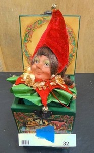lot 32 image: Limited Edition Christmas Elf Jack in the box #153