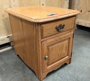 lot 226 image: Amish-made solid wood nightstand