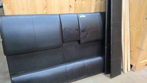 lot 57 image: Leather king sized bed frame