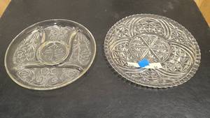 lot 94 image: Two Crystal Serving dishes