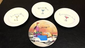 lot 104 image: set of 4 potterybarn cocktail plates