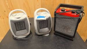 lot 135 image: 3 small eletric heaters