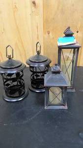 lot 147 image: Rustic hanging candle holders