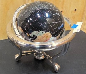 lot 170 image: Solid metal decorative table top globe