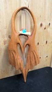 lot 174 image: Decorative wood angels 30 tall