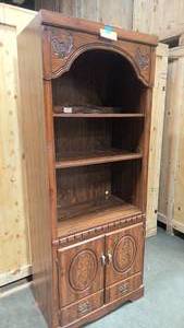 lot 221 image: Antique decorative cabinet with hand painted doors
