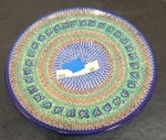 Colorful Painted Serving Platter Hand Made in Poland